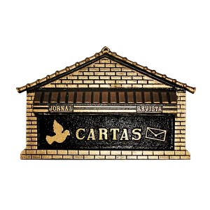 CAIXA CORREIO ALUMINIO COD  08 OURO