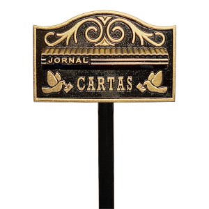 CAIXA CORREIO ALUMINIO/ FERRO PEDESTAL N 19 PRATA